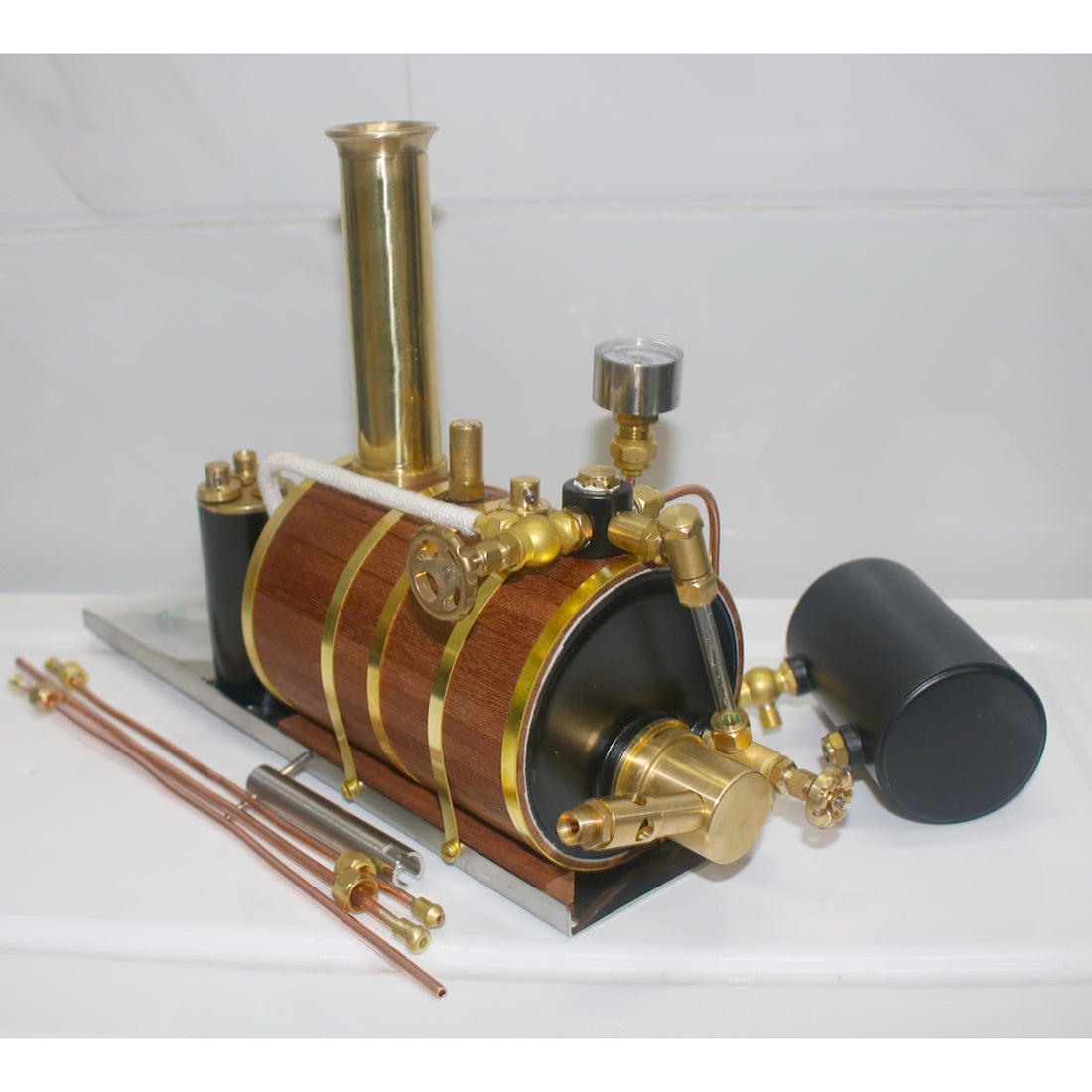 200ml High-Efficiency Steam Boiler Model Kit for Steam Engines and Model Boats - DIY Engineering Model Steam Engine Diyengmod