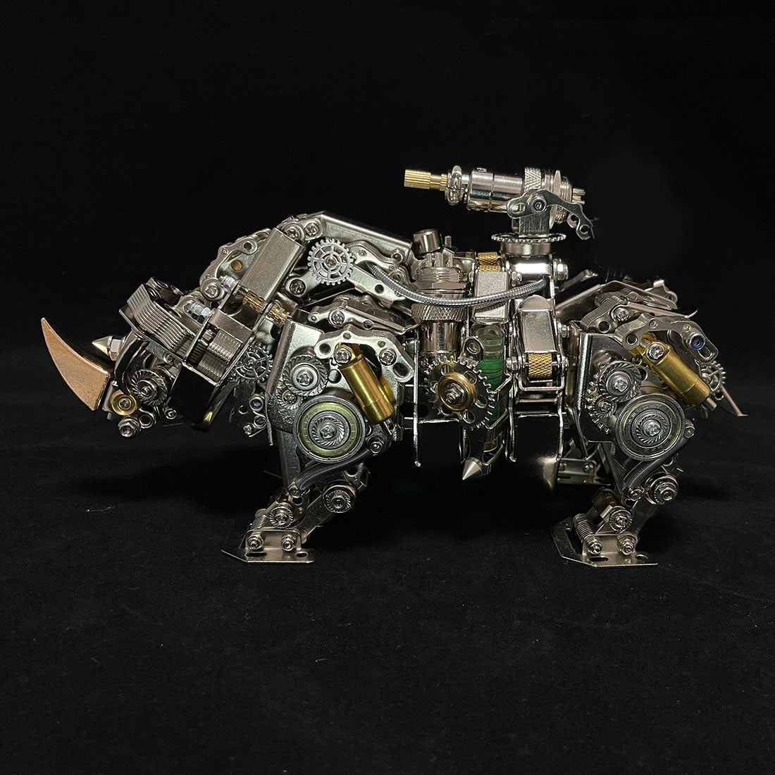 Steampunk Mechanical Siege Rhino Model Kit - 700+ Piece 3D DIY Assembly Craft 3D Puzzle Model Kit Diyengmod