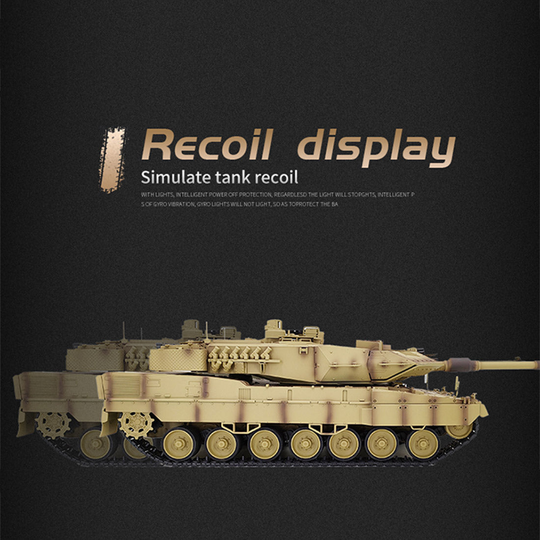 1/16 Scale Remote-Controlled German Leopard 2A7 Battle Tank with Realistic Lights, Sounds, and Customizable Features RC Tank Diyengmod