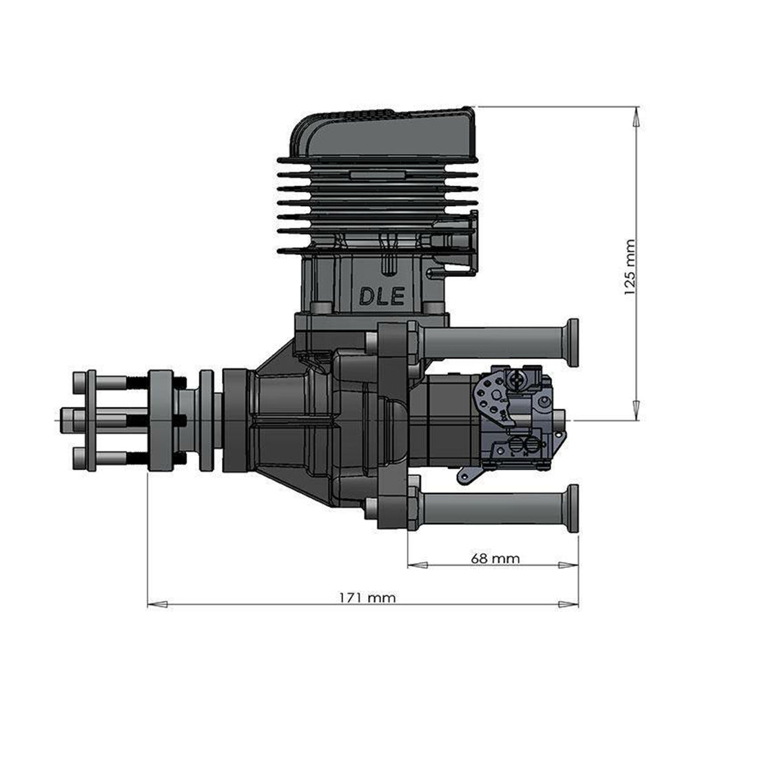 DLE55RA 55CC Lightweight 2-Stroke Gasoline Engine for RC Aircraft Models RC Airplane Diyengmod