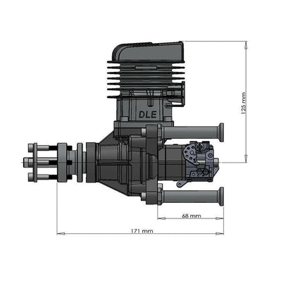 DLE55RA 55CC Lightweight 2-Stroke Gasoline Engine for RC Aircraft Models RC Airplane Diyengmod