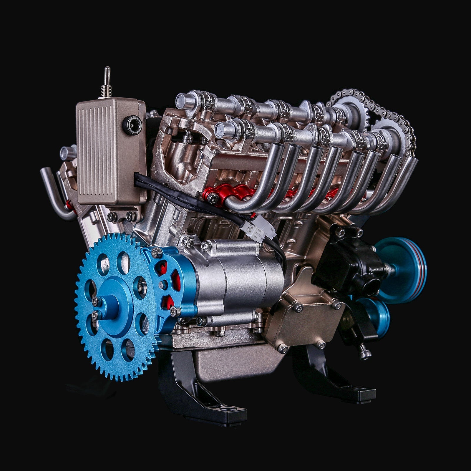 Build Your Own Working V8 Engine Model Kit - TECHING 1:3 Scale Metal V8 Engine Assembly with 500+ Parts DIY Engine Diyengmod