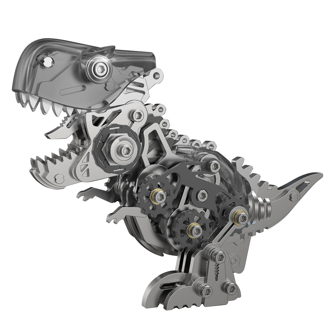 DIY 3D Metal Tyrannosaurus Rex Model Kit - 160 Piece Mechanical Dinosaur Assembly 3D Puzzle Model Kit Diyengmod