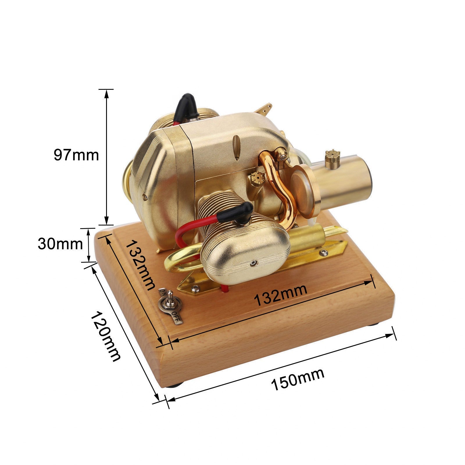 R90S Mini 3.2cc 2-Cylinder 4-Stroke Gasoline Motorcycle ICE Engine Model Engine Model Diyengmod