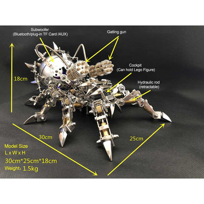 Bluetooth-Enabled 3D Spider Model Kit with DIY Assembly and Speaker 3D Puzzle Model Kit Diyengmod