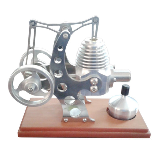 Elegant Balance Stirling Engine Model with Wooden Base - Perfect for Gifts and Collectors Single Cylinder Stirling Engine Diyengmod