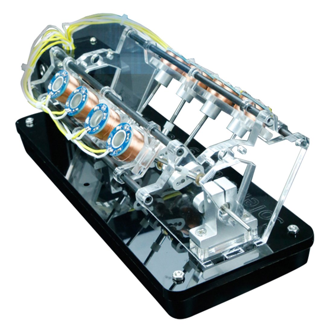 High-Speed V-Shaped Electromagnetic Engine Model with 8 Coils for Collectors and DIY Enthusiasts Engine Models Diyengmod