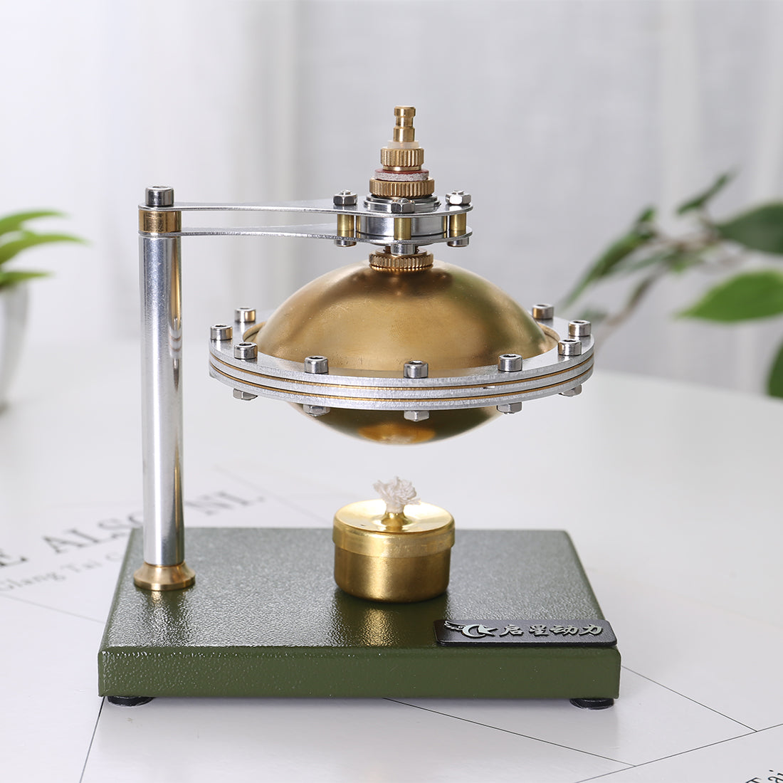 UFO-Inspired Suspension Steam Engine DIY Kit with Copper Boiler and Alcohol Burner Steam Engine Diyengmod