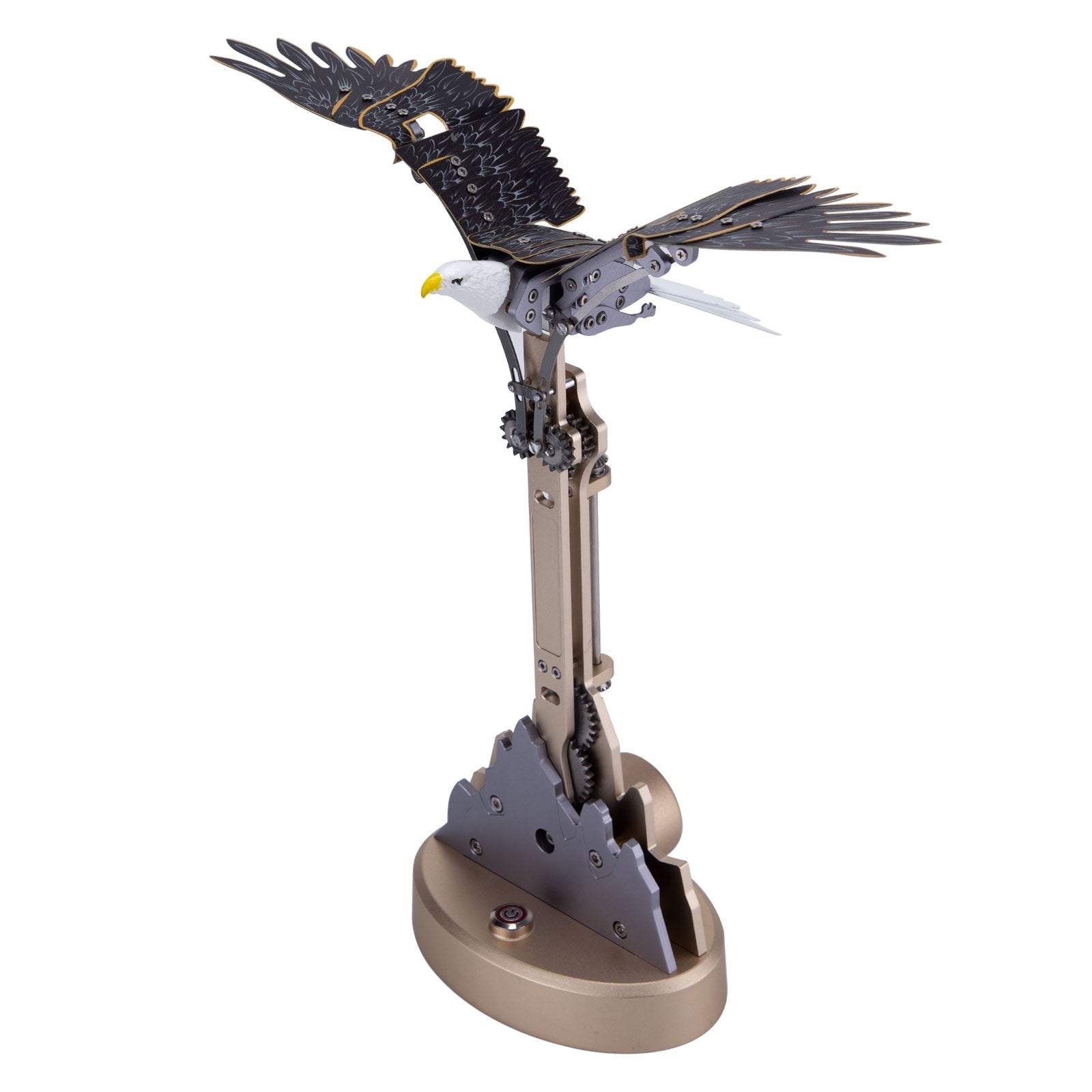 3D Mechanical Bald Eagle Model Kit with Flapping Wings - STEM Educational Sculpture for All Ages 3D Puzzle Model Kit Diyengmod