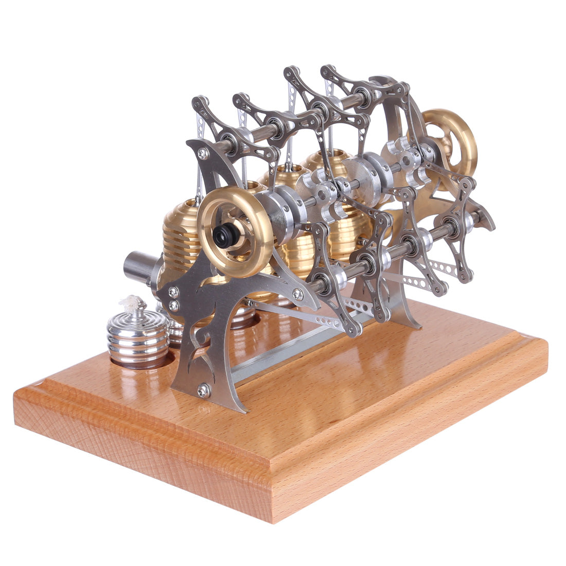 Precision Assembled All-Metal Four-Cylinder Stirling Engine Model Stirling Engine Diyengmod