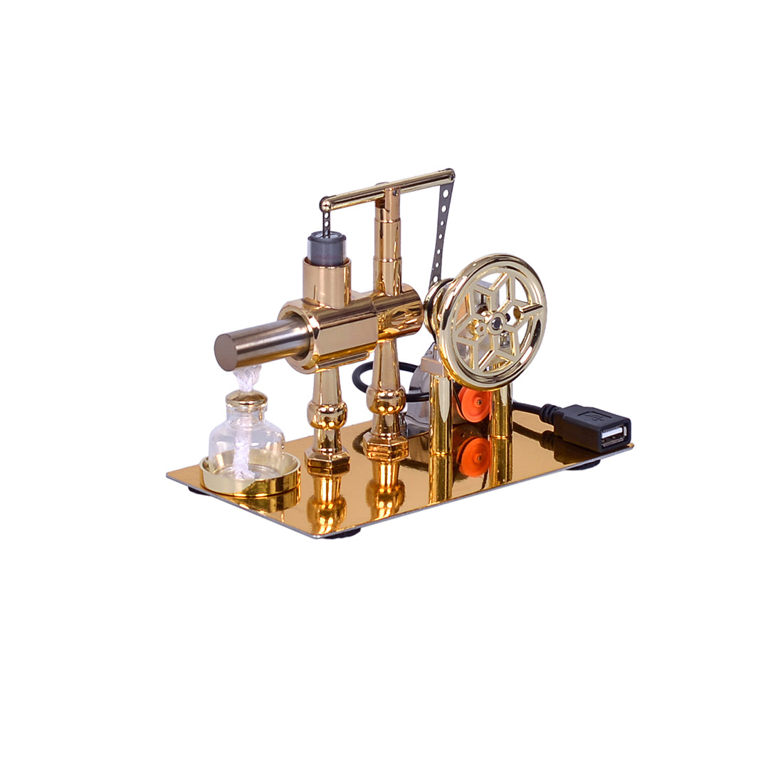 ENJOMOR Hot Air Stirling Engine Model with USB Light - Educational Science Kit & Gift Collection Stirling Engine Diyengmod