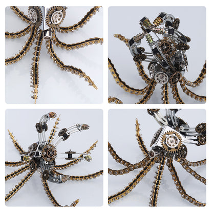 Steampunk Mechanical Octopus 3D Metal Puzzle Model Kit - 1060PCS DIY Home Decor Gift 3D Puzzle Model Kit Diyengmod