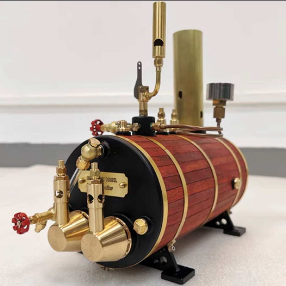 KACIO WS100XL 1000mL Premium Horizontal Steam Boiler for Model Ship Engines - DIY Enthusiasts Steam Engine Diyengmod