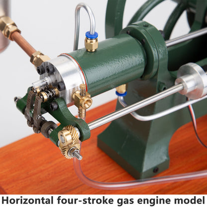 Vintage Inspired Horizontal Hot-Bulb Steam Engine Model with Water Cooling System - DiyEngMod