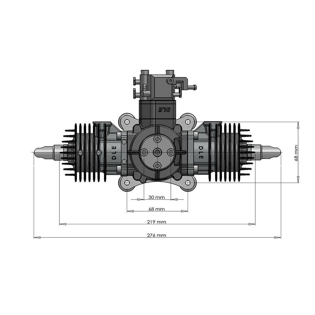 DLE60 60CC Dual Cylinder 2-Stroke Air-Cooled Gasoline Engine for RC Aircraft Models RC Airplane Diyengmod