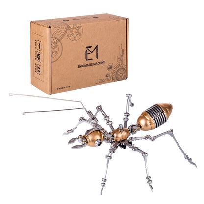 DIY 3D Metal Ant Model Assembly Kit - 100 Piece Jigsaw Puzzle 3D Puzzle Model Kit Diyengmod Golden