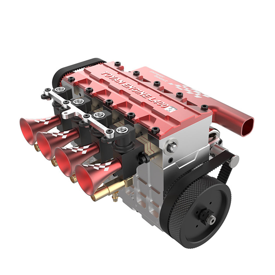 TOYAN FS-L400G 14cc Inline 4 Cylinder Four-Stroke Water-Cooled Gasoline Engine Model Kit - DIY Build Your Own Engine RC Engine Diyengmod