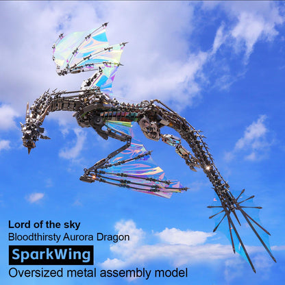 Metal 3D Aurora Dragon Assembly Model Kit - Bloodthirsty Edition (3000+PCS) 3D Puzzle Model Kit Diyengmod