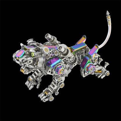 Saber-toothed Tiger 3D Metal Model Kit - 650+ Piece Assembly Set 3D Puzzle Model Kit Diyengmod Colorful Version