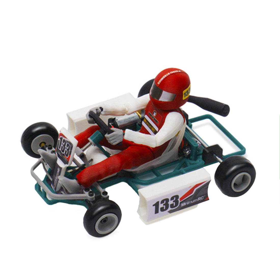 Mini Retro Racing Kart 1/32 Scale DIY Assembly Model Kit with Remote Control RC Car Diyengmod One Battery