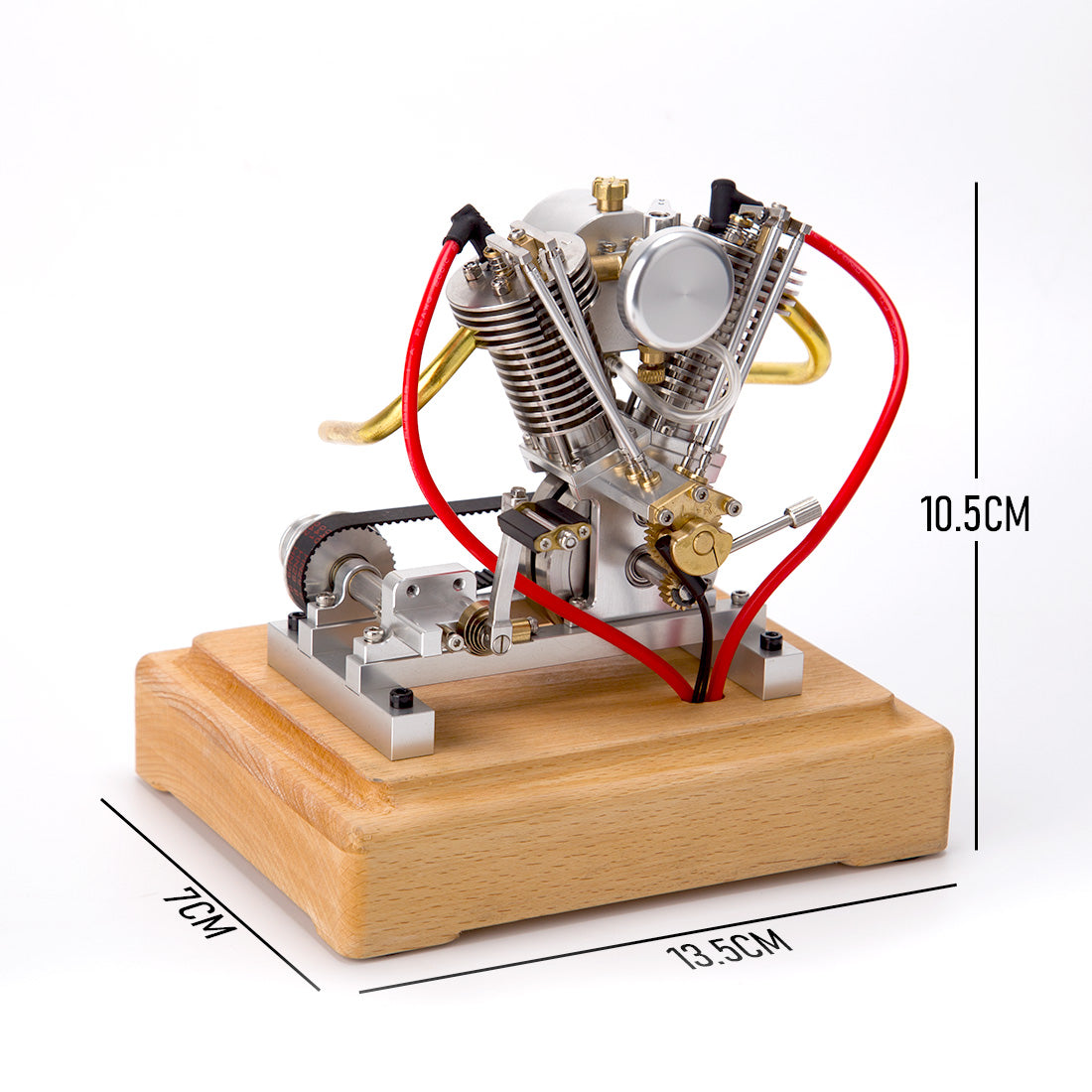 MUSA Hoglet V-Twin Miniature Gasoline Engine Model - Realistic 4-Stroke Motorcycle with Kickstart Function (RTR Version) Engine Models Diyengmod