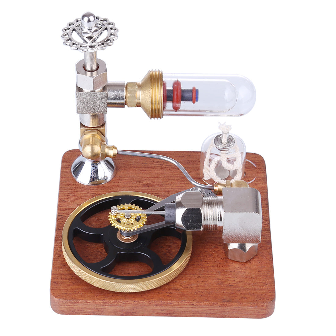 Adjustable Speed Stirling Engine Model with Horizontal Flywheel | Educational Science Kit Stirling Engine Diyengmod