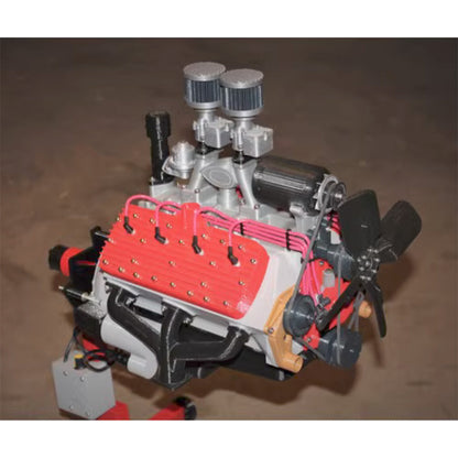 1/4 Scale Functional Flathead V8 Engine Model - Assembled 3D Printed Educational Toy for Engineers and Hobbyists Engine Models Diyengmod