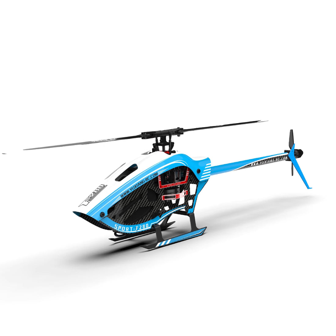 YU XIANG F280 2.4G 6CH RTF Brushless Stunt Helicopter with Direct Drive and Electronic Stabilization System RC Airplanes Diyengmod Blue