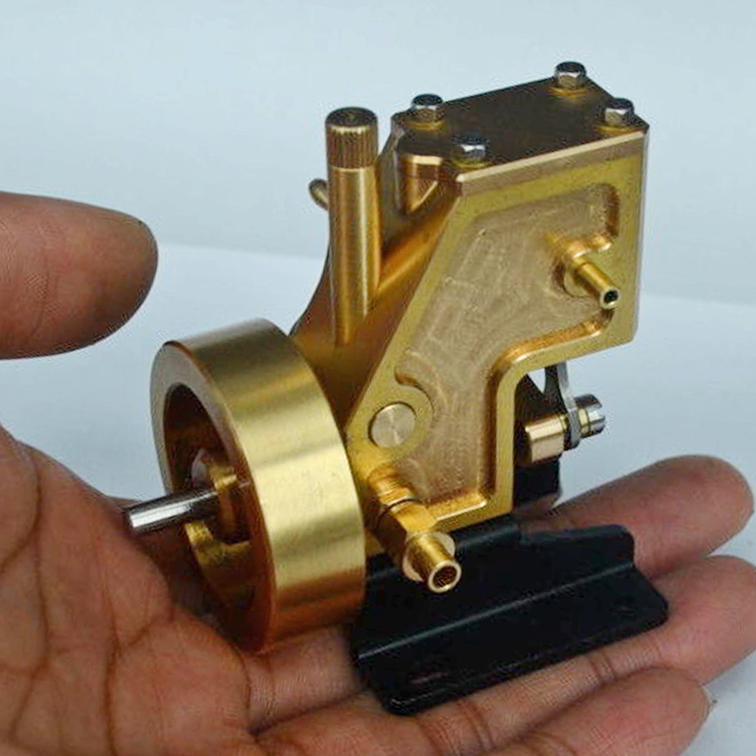 Mini Brass Steam Engine Model Kit | Creative DIY Gift Set - No Boiler Included Steam Engine Diyengmod