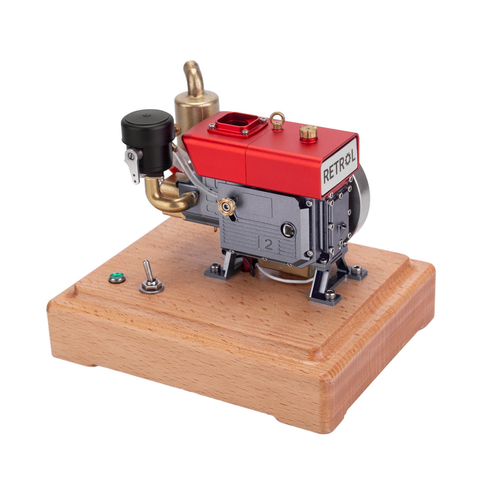 Upgraded Mini 2.6cc Single-Cylinder Four-Stroke Gasoline Engine Model by RETROL Engine Models Diyengmod