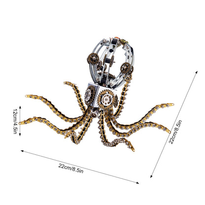 Steampunk Mechanical Octopus 3D Metal Puzzle Model Kit - 1060PCS DIY Home Decor Gift 3D Puzzle Model Kit Diyengmod