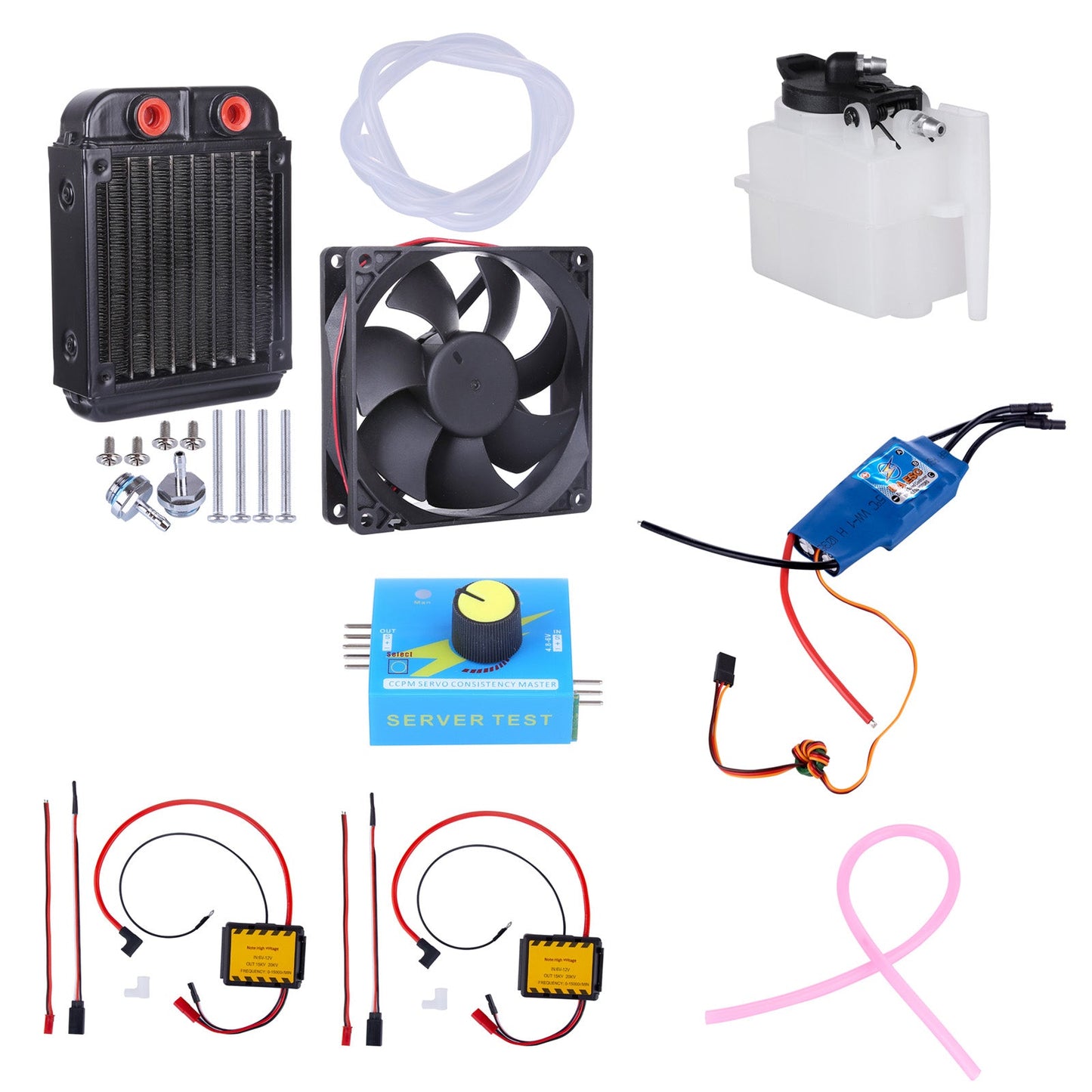 ENJOMOR V12 GS-V12 Engine DIY Starter Kit with Cooling and Electrical Components Diyengmod