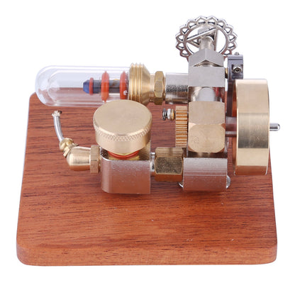 Adjustable Mini Hot Air Stirling Engine Model with Wooden Base for Science Experiment and Education Stirling Engine Diyengmod