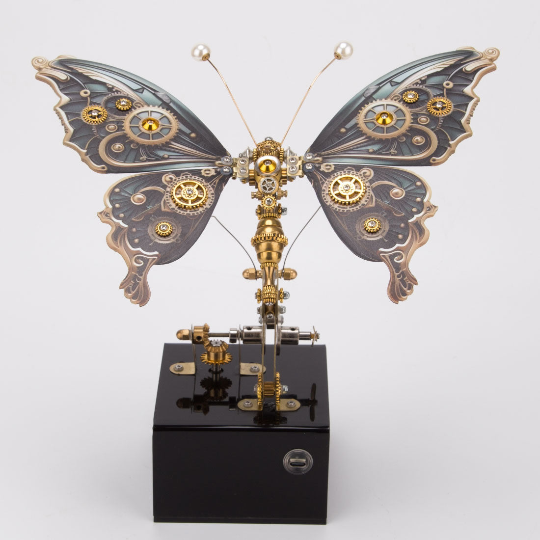 Dynamic Butterfly Metal Model Kit with Music Box - 3D DIY Mechanical Assembly 3D Puzzle Model Kit Diyengmod