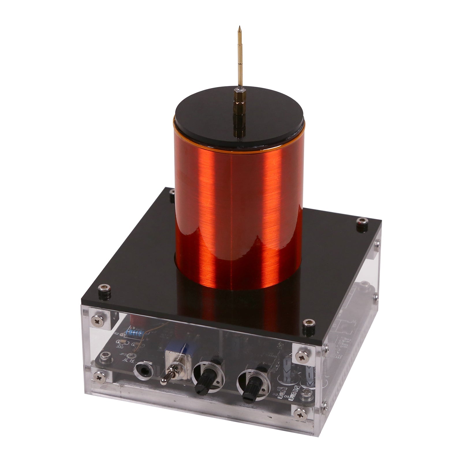 Wireless Mini Tesla Coil Speaker - Bluetooth-Enabled Musical Plasma Generator Engine Models Diyengmod