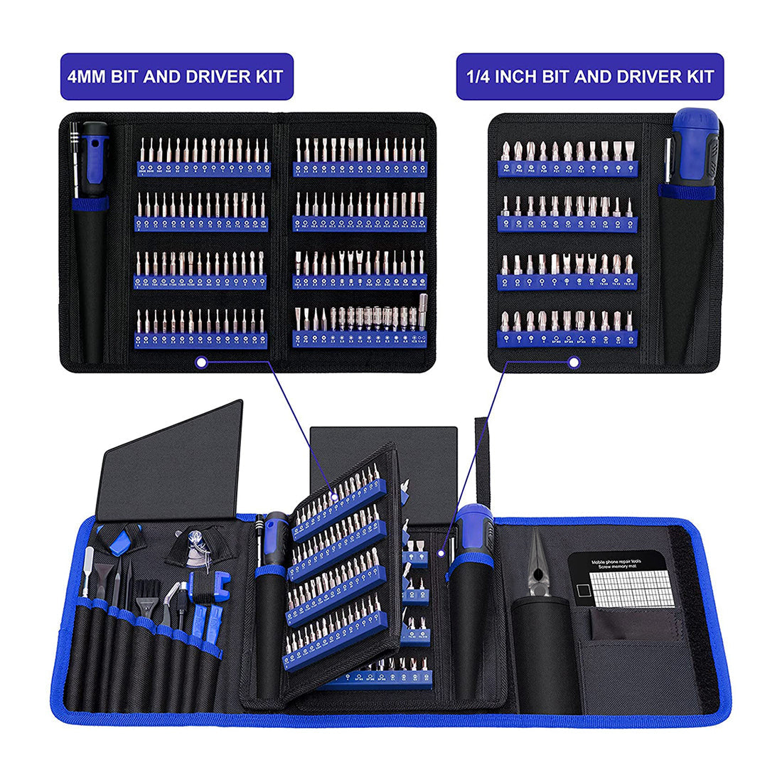 Comprehensive 120-Piece Model Building Tool Kit - Precision Screwdrivers and Repair Set for DIY Enthusiasts All Accessories Diyengmod Blue