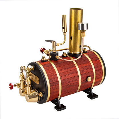 KACIO WS100L 850mL Horizontal Steam Boiler for Model Ship Engines - Premium DIY Kit Steam Engine Diyengmod