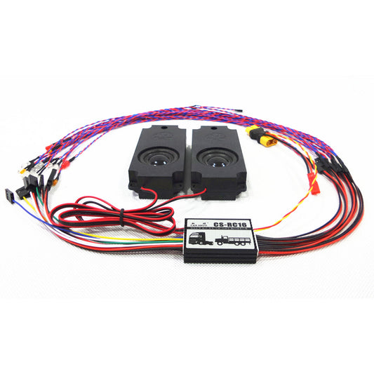CS-RC16 Interactive Sound and Light System for RC Vehicles - 7 Dynamic Light Modes and Horn Effects for Trucks and High-Speed Cars Accessories Diyengmod