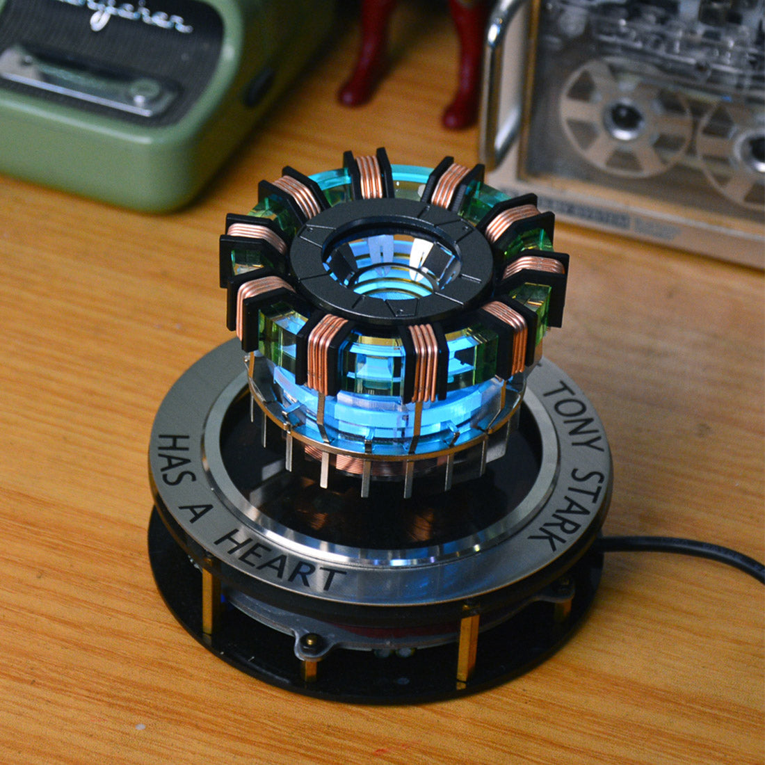 Magnetic Levitation MK1 Arc Reactor LED Desk Ornament - Floating & Rotating Tech Display Experiment Model Diyengmod