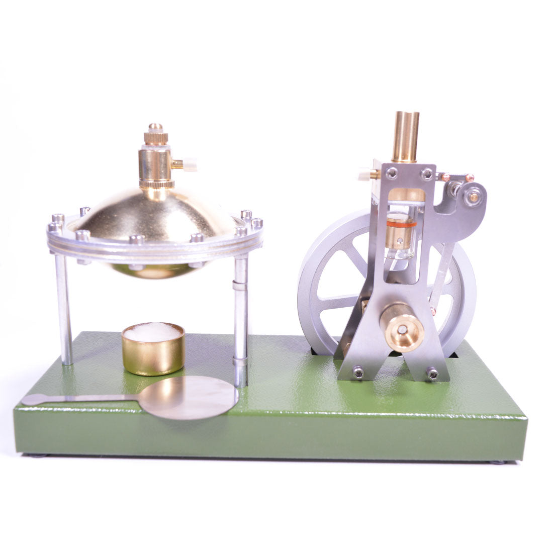 Vintage Brass Steam Engine Model with Transparent Cylinder - Educational STEM Toy Steam Engine Diyengmod