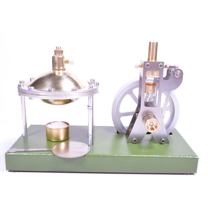 Vintage Brass Steam Engine Model with Transparent Cylinder - Educational STEM Toy Steam Engine Diyengmod