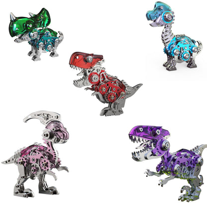 DIY 3D Metal Dinosaur Model Kit - Classic Collection of Five Designs for Creative Assembly 3D Puzzle Model Kit Diyengmod