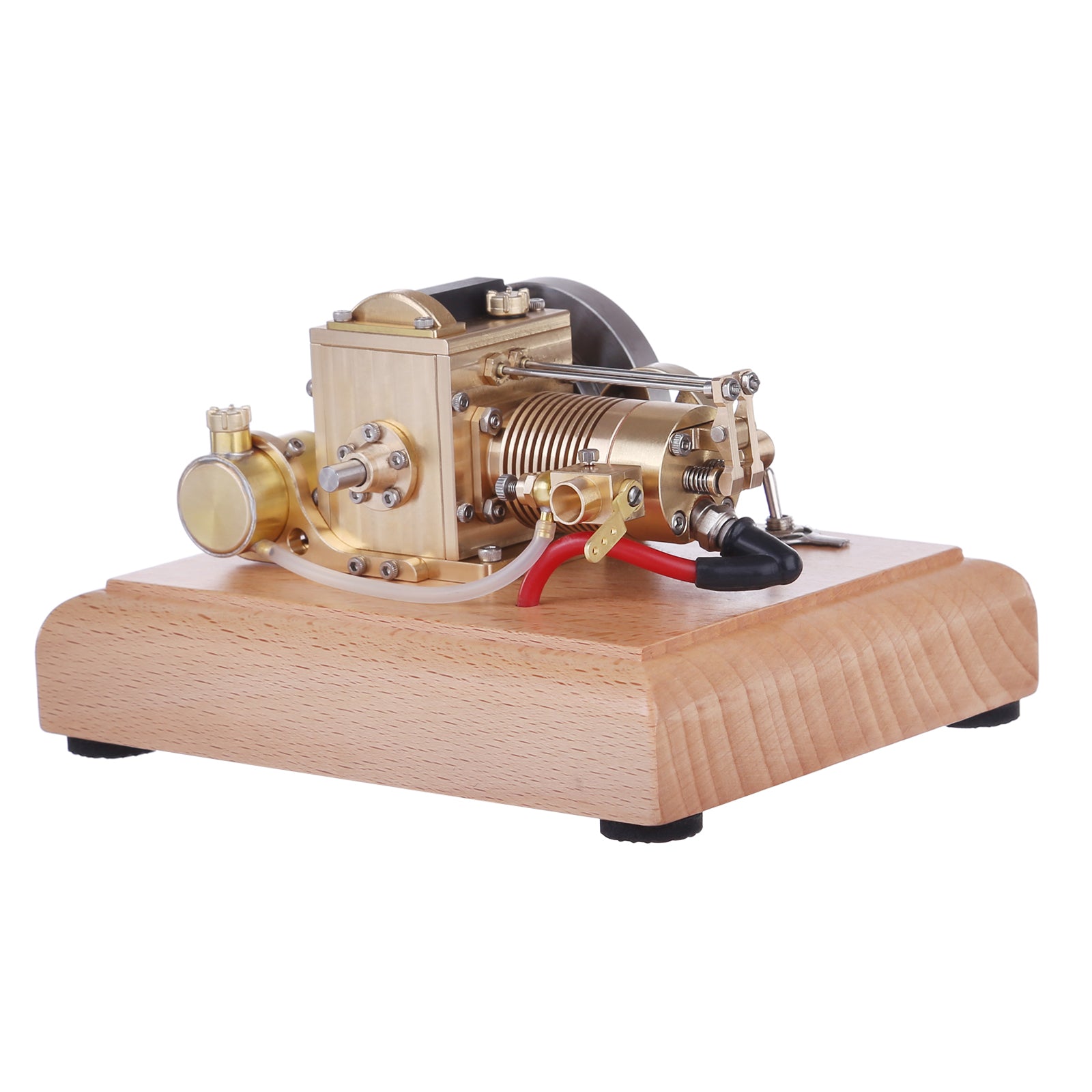 Mini 1.6cc Horizontal Air-Cooled 4-Stroke Gasoline Engine Model with Wooden Base Engine Models Diyengmod