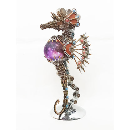 DIY 2100PCS 3D Metal Steampunk Underwater Seahorse Puzzle Model with Lamp for Creative Home Decor and Unique Gift 3D Puzzle Model Kit Diyengmod PLANET