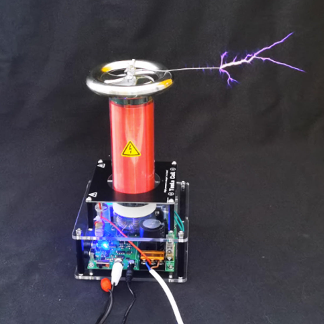 Compact Solid-State Tesla Coil with Musical Arc Playback - Innovative Science Experiment Gift Diyengmod