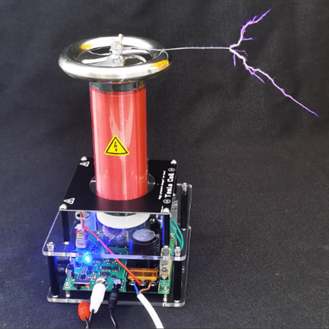 Compact Solid-State Tesla Coil with Musical Arc Playback - Innovative Science Experiment Gift Diyengmod