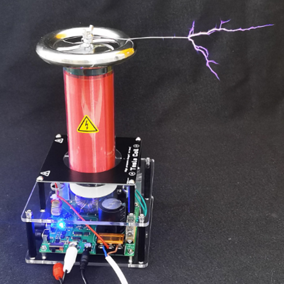 Compact Solid-State Tesla Coil with Musical Arc Playback - Innovative Science Experiment Gift Diyengmod