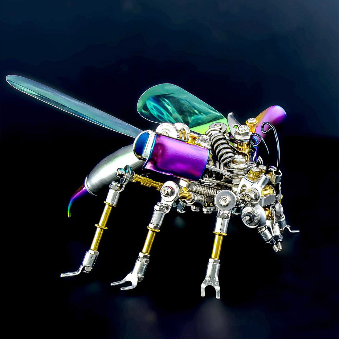 3D Metal DIY Mechanical Wasp Model Kit - 180PCS Assembly Toy by DIYEngMod 3D Puzzle Model Kit Diyengmod