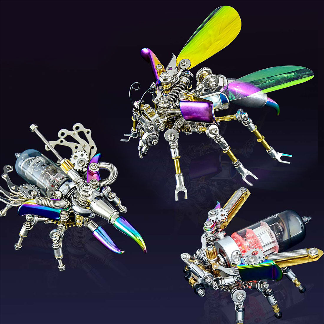 3D Metal DIY Mechanical Wasp Model Kit - 180PCS Assembly Toy by DIYEngMod 3D Puzzle Model Kit Diyengmod