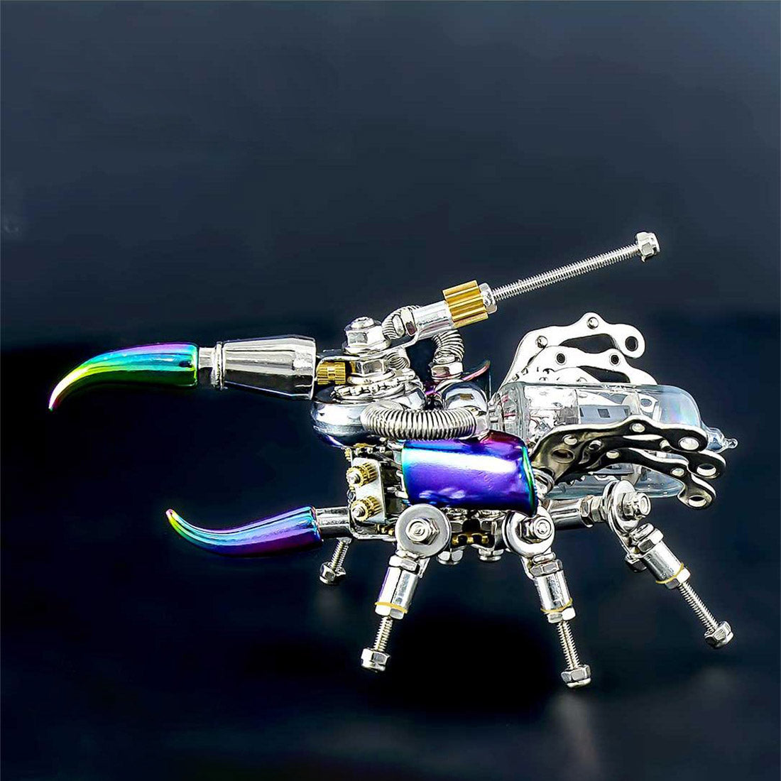 Colorful 3D Metal Mechanical Beetle Assembly Model Kit - 200PCS DIY Insect Toy 3D Puzzle Model Kit Diyengmod